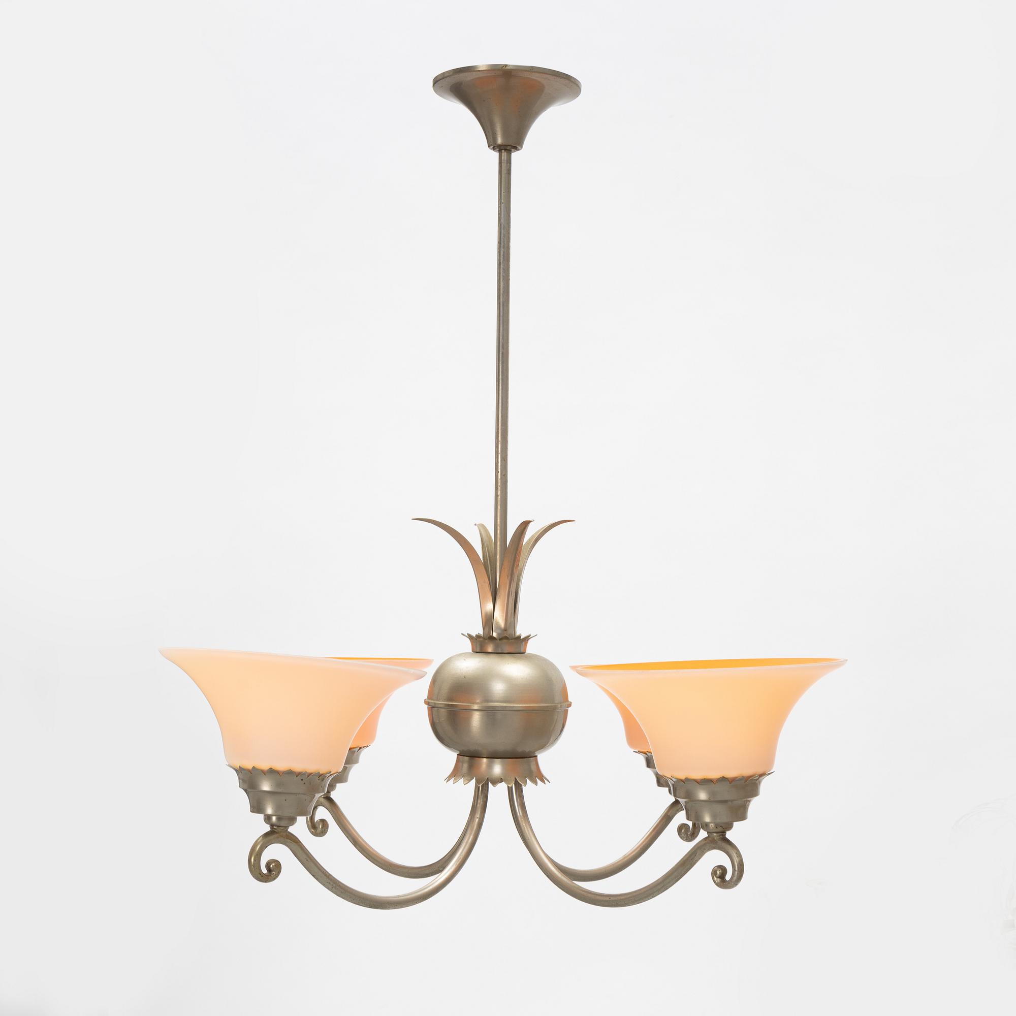 Harald Notini, taklampa, Swedish Modern, Böhlmarks, 1930/40-tal.