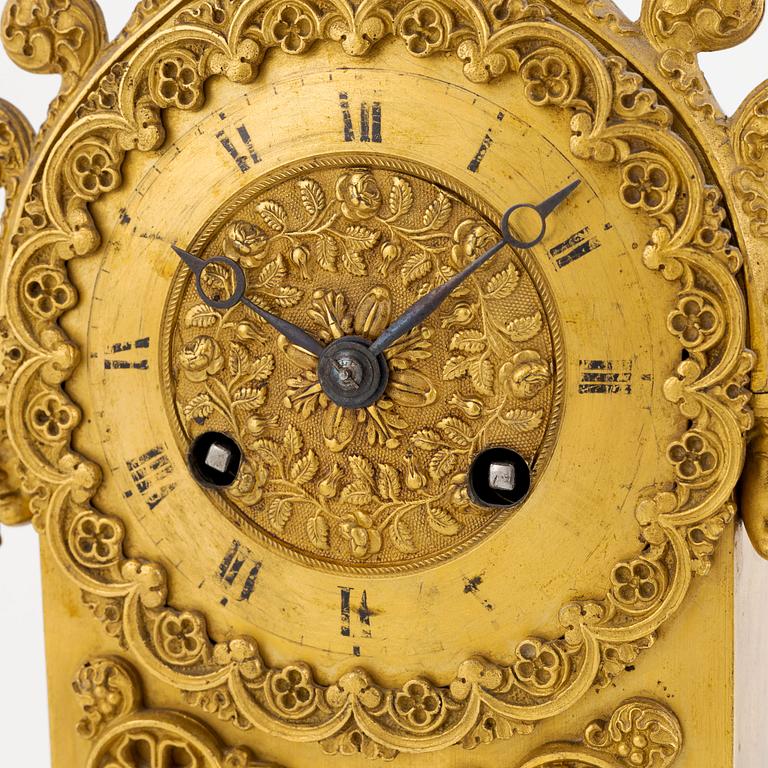 Table clock, Neo-Gothic, second half of the 19th century.