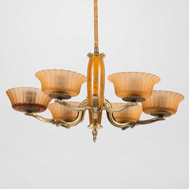 Paavo Tynell, a 1930's '1855/5 chandelier for Taito.