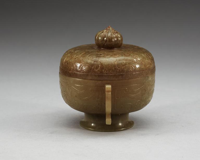 An archaistic jar with cover, China.