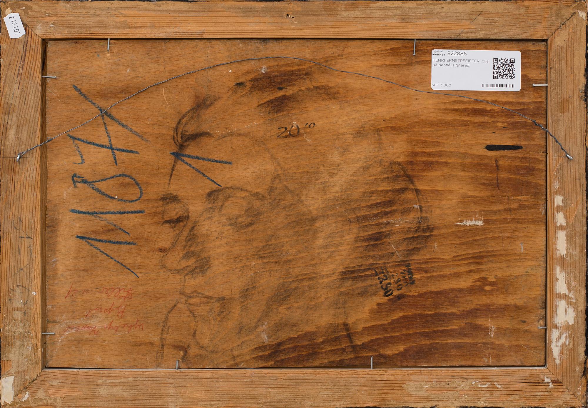 A HENRI ERNST PFEIFFER signed oil on panel.