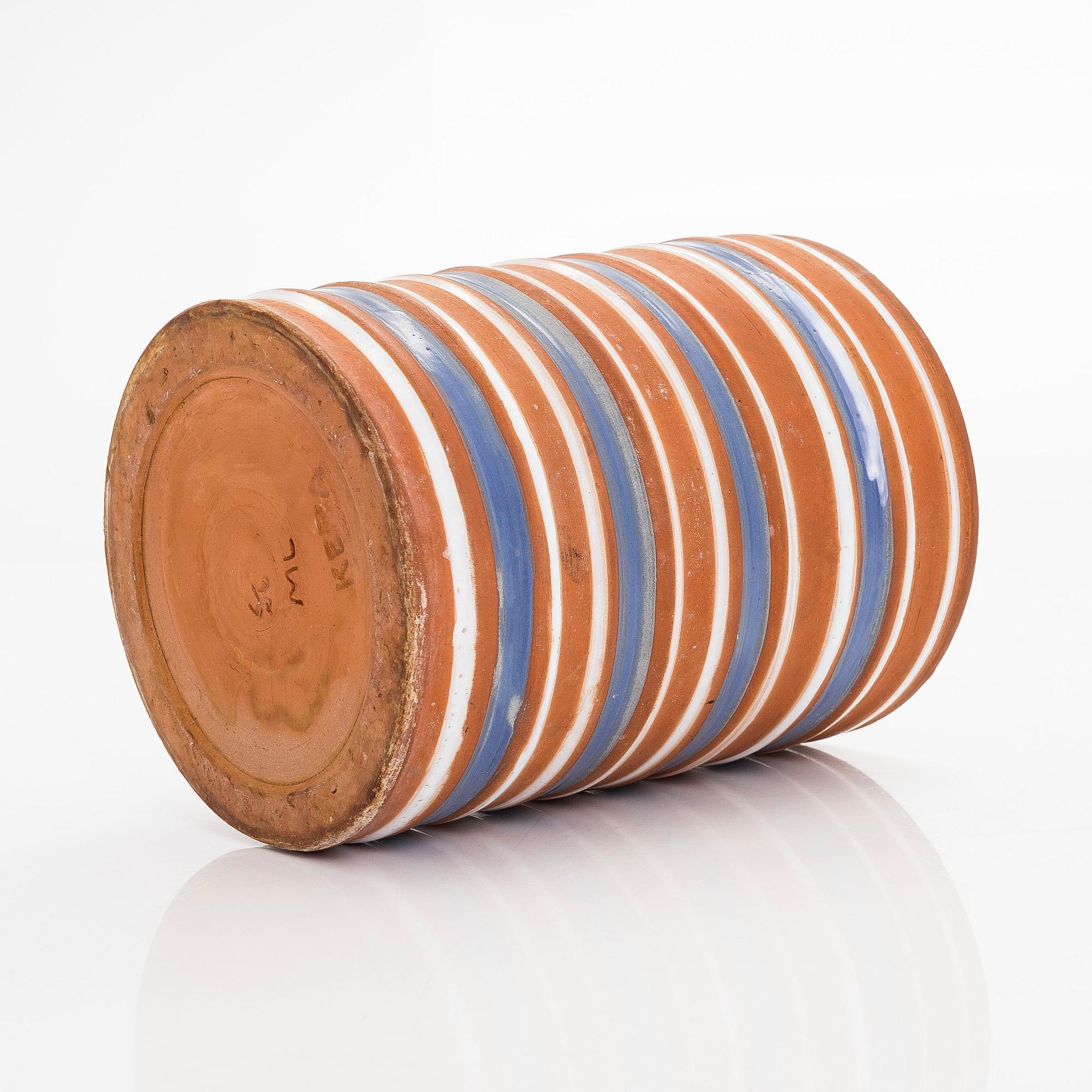 Marita Lybeck, a ceramic vase signed ML, KERA.