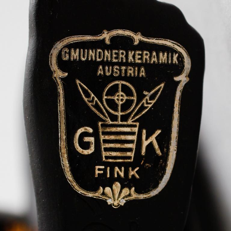 FIGURER, 2 st, terracotta, Gmunder Keramik Fink, Austria, 1900-talets mitt.