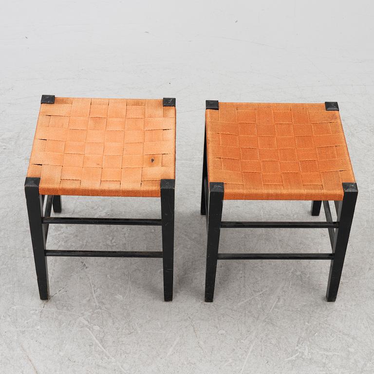 A pair of stools for Gemla, second half of the 20th-century.