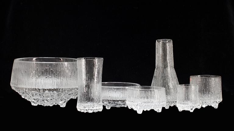 SERVISDELAR, glas. 35 delar. "Ultima Thule" Iittala design Tapio Wirkkala.