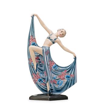 320. A Josef Lorenzl Art Deco figure, Goldscheider, Vienna 1930's.