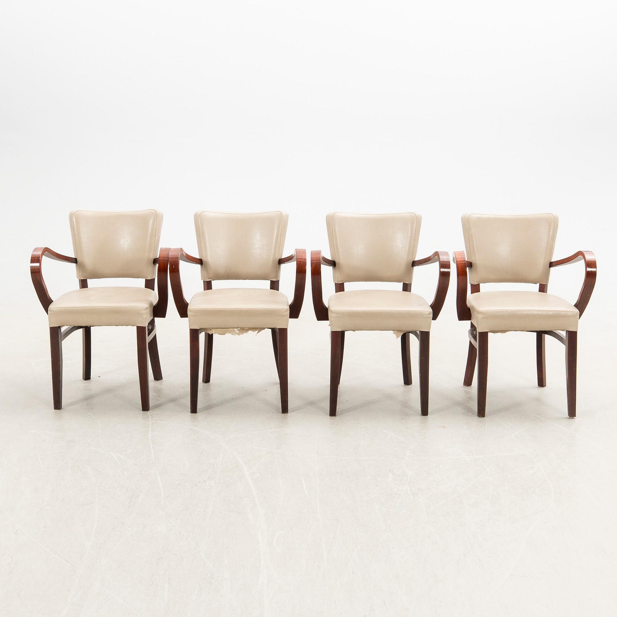 Karmstolar 4 st 1900-talets mitt/andra hälft.