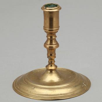 LJUSSTAKE, mässing, barock, 1700-tal.