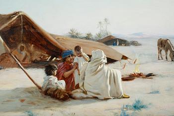 WALDEMAR TODE, olja på duk, otydligt signerad, 1800-tal.