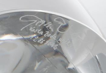 GÖRAN WÄRFF, skulptur, glas "profil", Kosta Boda, unik, signerad.