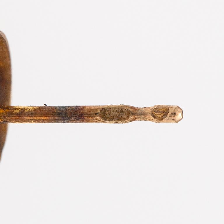 Björn Weckström, A pair of 14K gold earrings "Devil's wheel". Lapponia.