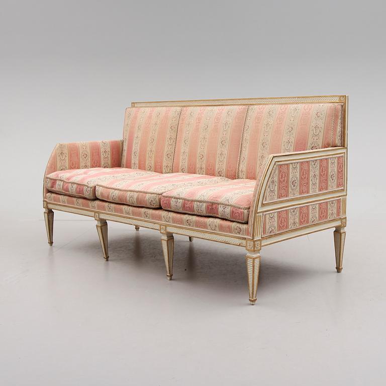 SOFFA, gustaviansk stil, 1800-/1900-tal.