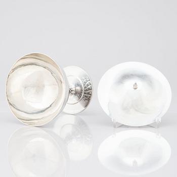 Johan Rohde, skål med lock, Georg Jensen, Köpenhamn 1945-77, sterling silver, design 43.