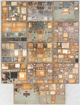 Stensamling, ca 263 delar, sent 1800-tal.