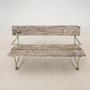 Garden sofa circa 1900, wrought iron/cast iron.