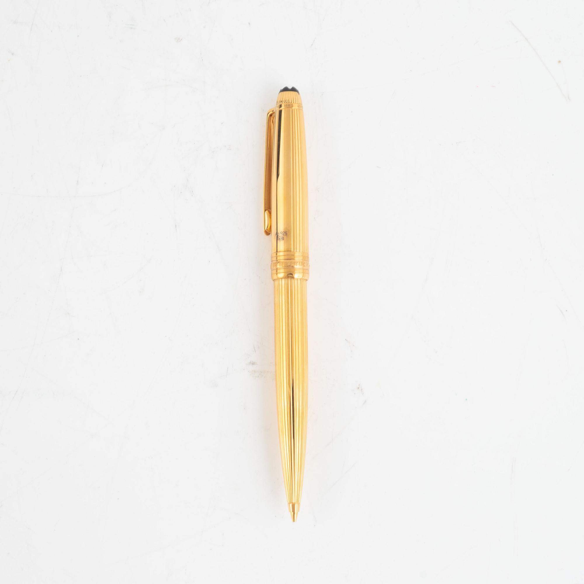 Mont Blanc, stiftpenna, förgyllt sterlingsilver.