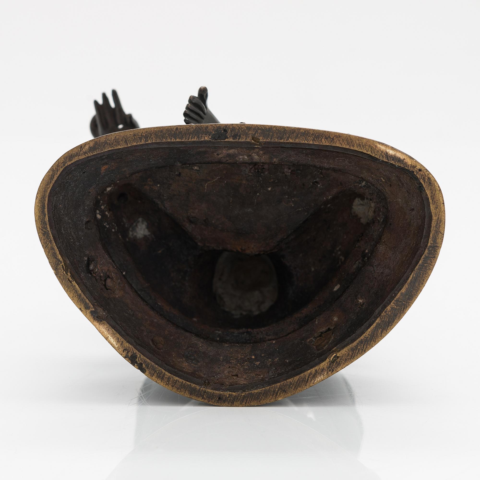 Krönt gudom, brons. Qingdynastin, 1700-tal.