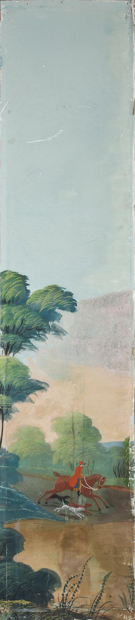 MÅLAD TAPET, 16 delar, 1800-tal.