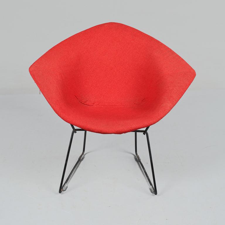 FÅTÖLJ, "Diamond chair" Harry Bertoia. 1900-talets andra hälft.