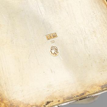 Two Russian silver salt-chairs, circa 1900.