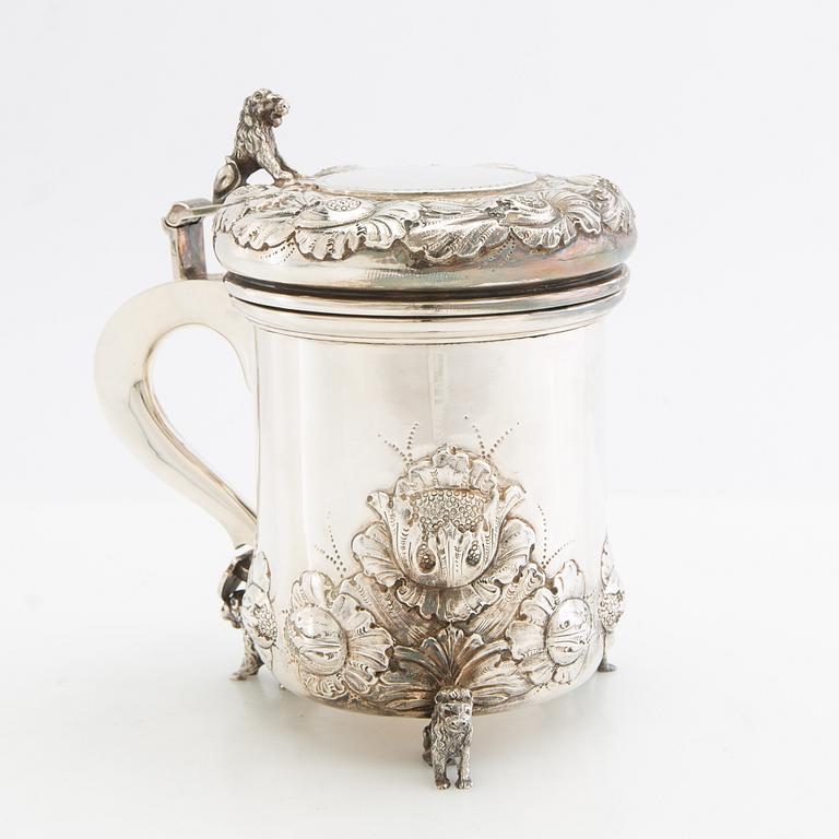 Preben Salomonsen dryckesstop barock-stil sterlingsilver Ljungby Danmark (1964-2009).