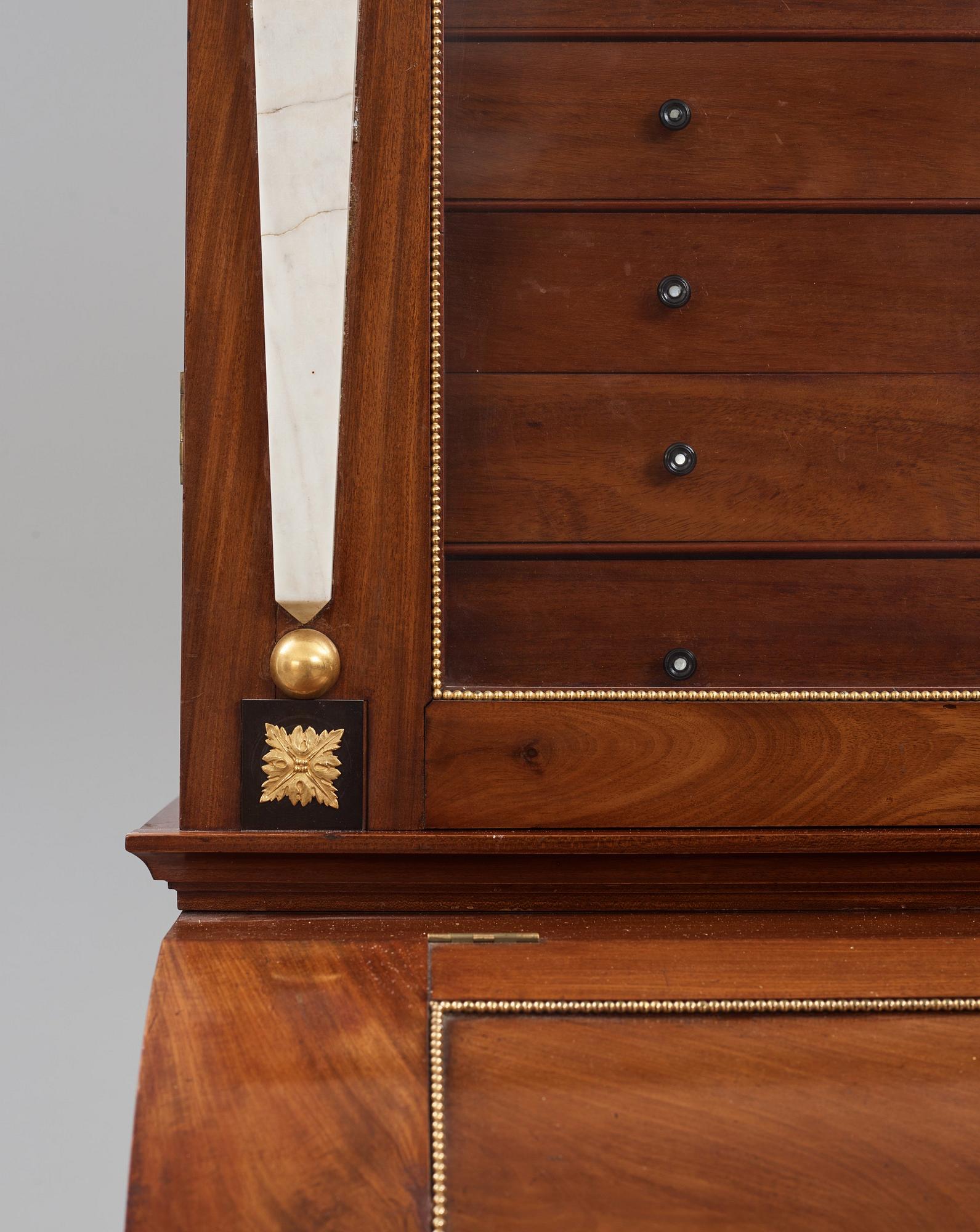 Writing cabinet,  by Johan Söderberg (instrument maker under the carpenter's guild in Stockholm 1803-1820) Empire,