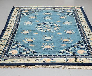 MATTO, an old China, "antique finish", ca 270,5-273,5 x 181-186 cm (as well as ca 1 cm flat weave at the sides).