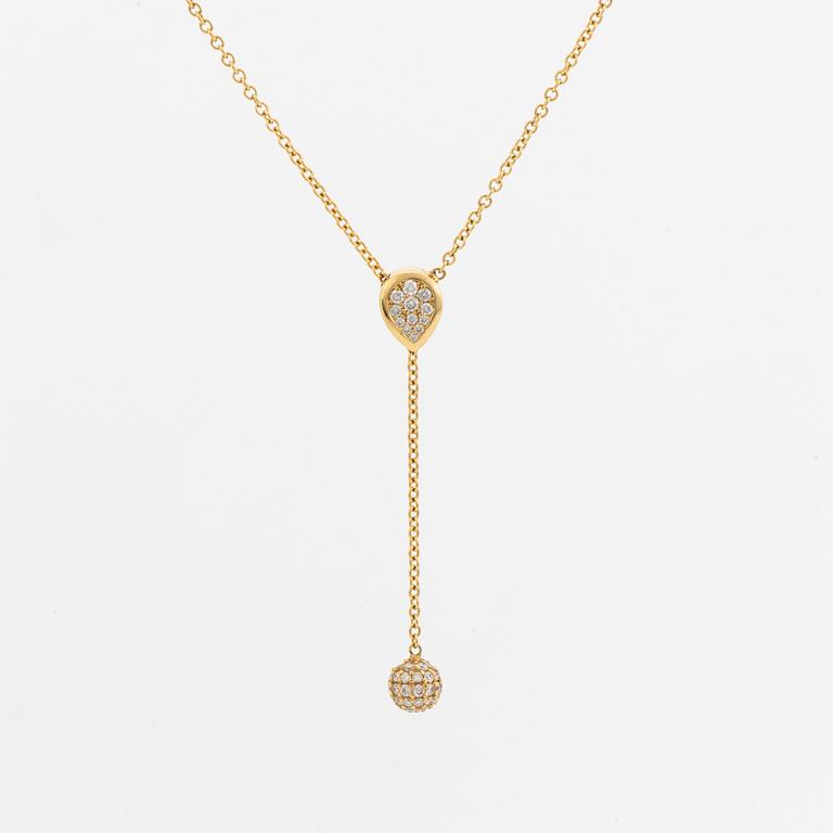 LWL Jewellery, necklace, 18K gold with briliant-cut diamonds.