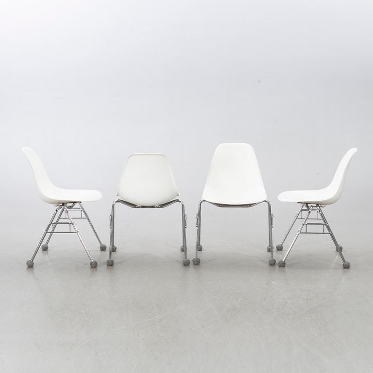 CHARLES & RAY EAMES, CHAIRS, 4 st, "DSSr", Vitra, 2008.