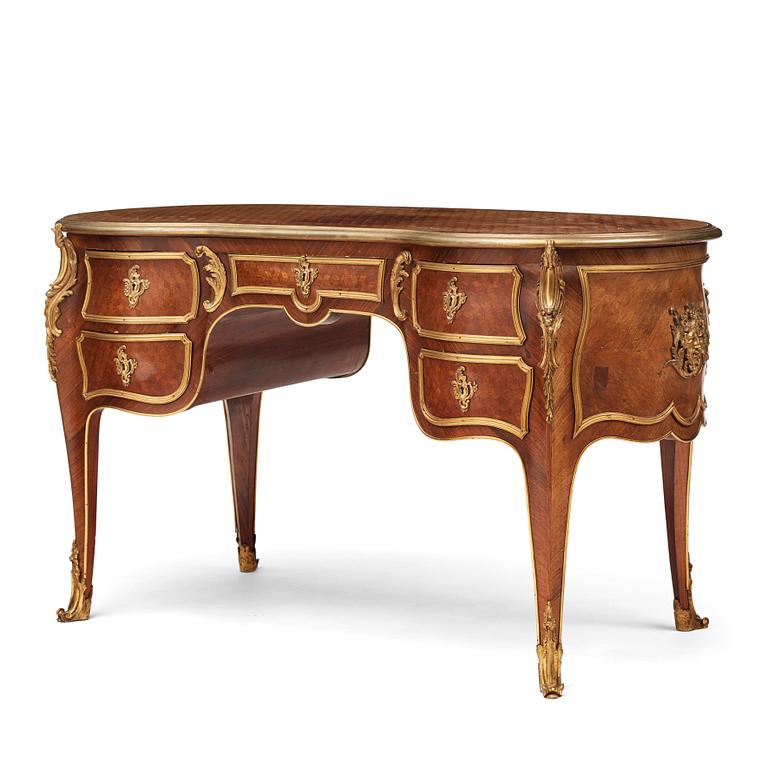 A Napoleon III writing desk, late 19th century.