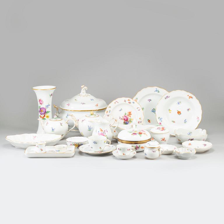 A Meissen porcelain part service, second half of the 19th century (65 pieces).