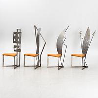 Chairs, 4 pcs, postmodern, late 20th Century.