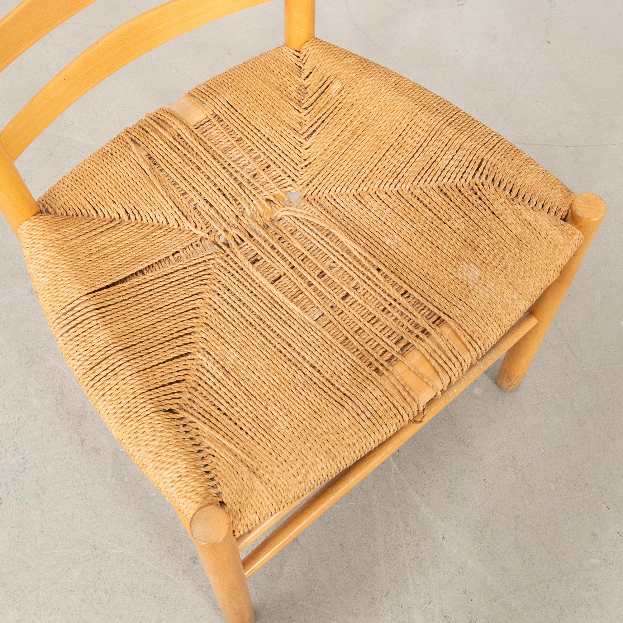 Kaare Klint, chairs, 6 +1 pcs, "The Church Chair", Denmark, second half of the 20th century.