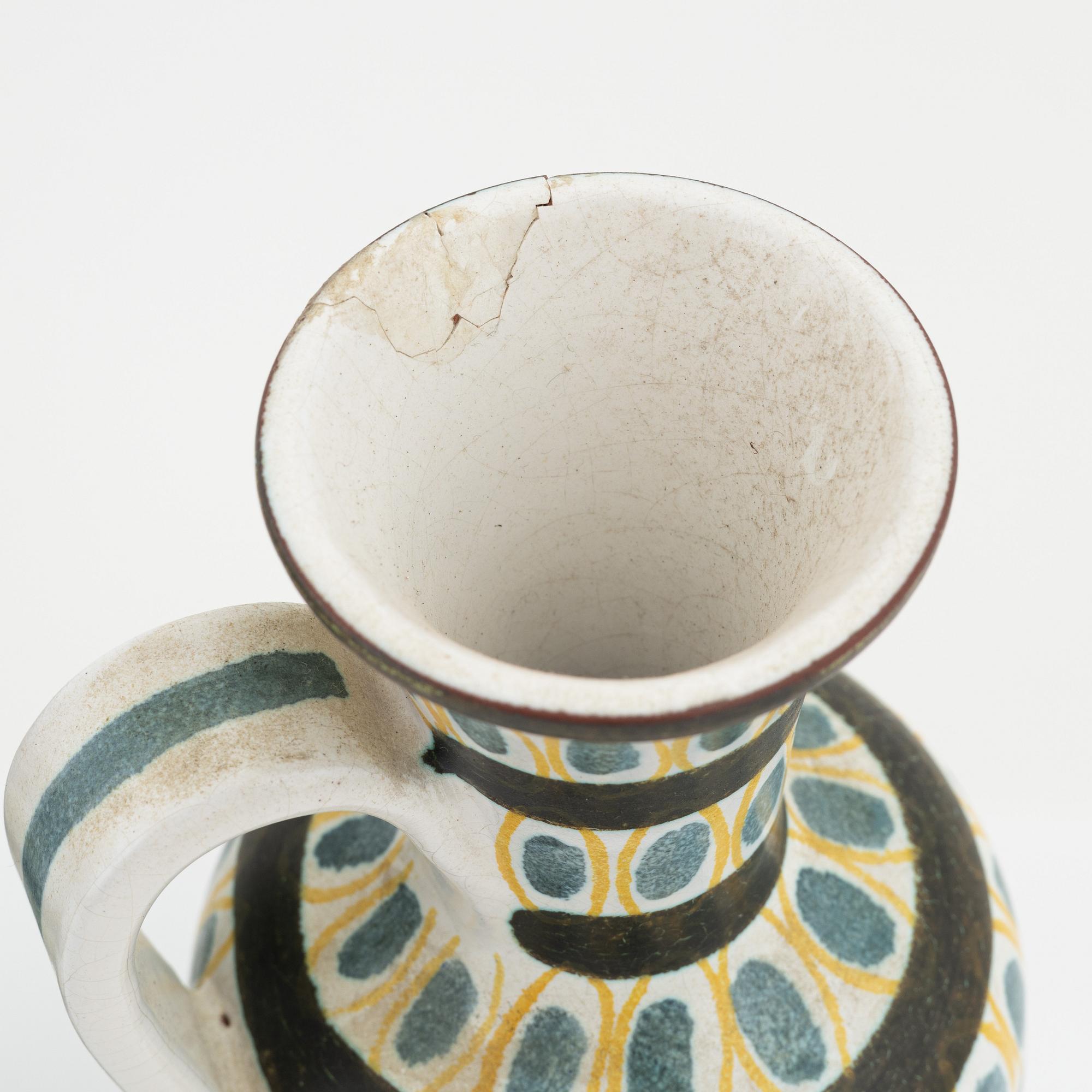 Stig Lindberg, vaser, 2 st, fajans, Gustavsberg Studio.