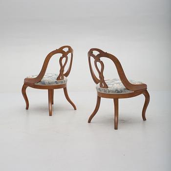 STOLAR, ett par, nyrokoko, 1800-talets slut.
