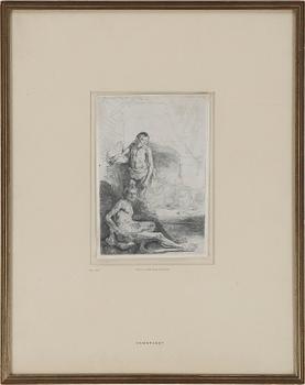 Rembrandt Harmensz van Rijn · REMBRANDT HARMENSZ. VAN RIJN, etsning, troligen Basan (1700-tal) eller senare avdrag.