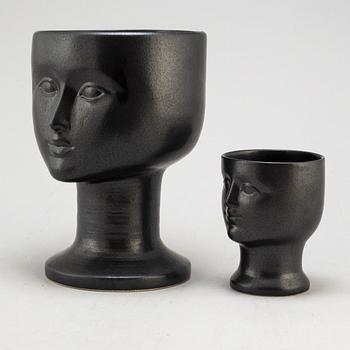 Two stoneware vases by Lisa Larson, Gustavsberg.