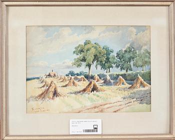 TRISTRAM JAMES ELLIS, akvarell, sign o dat 1913.