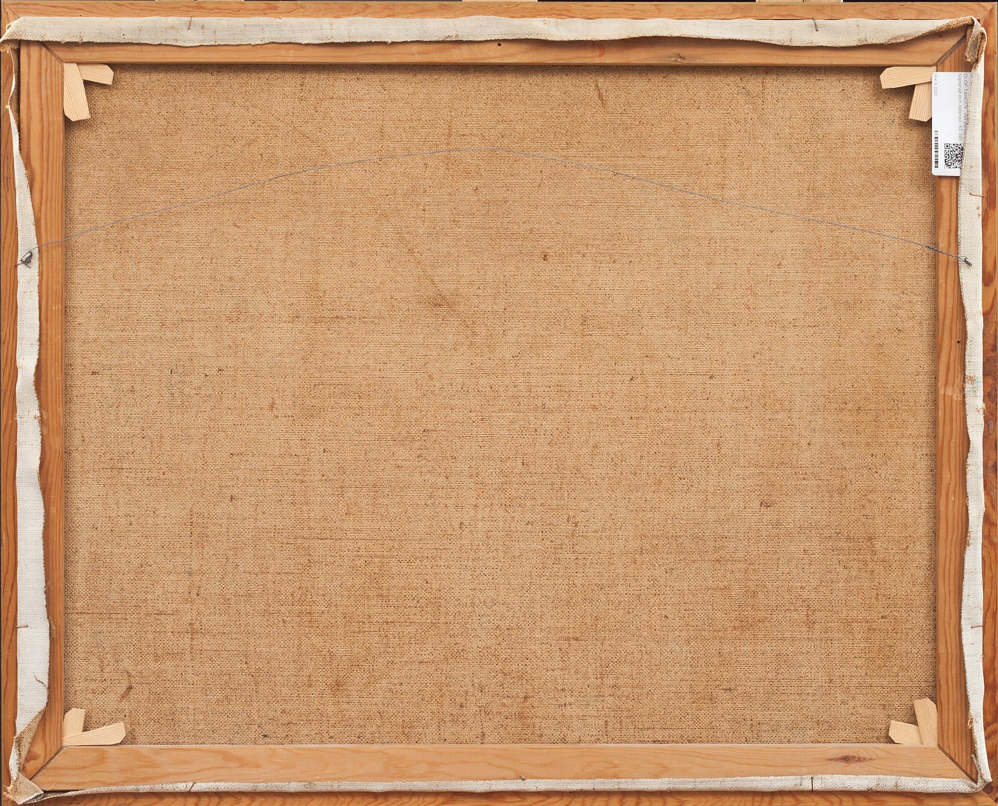 OLOF TANGEN , olja på duk. Signerad och daterad -53.