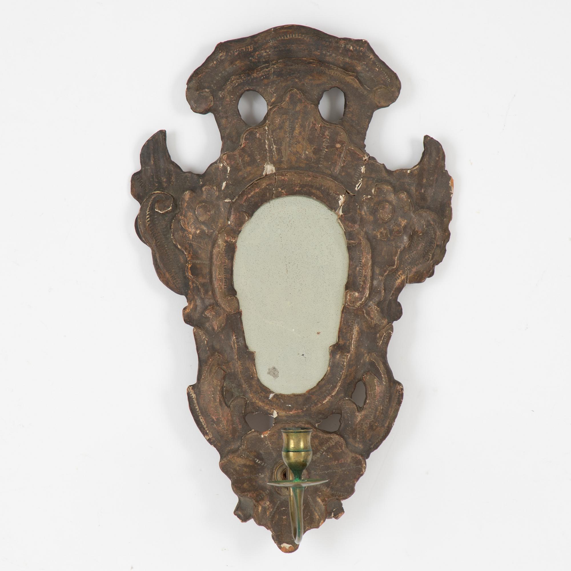 An Italian one-branch girandole, 18th/19th century.