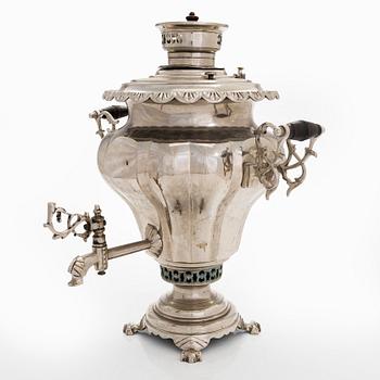 A silver-plated brass samovar. Teile, Russia 1882.