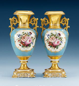 A pair of Russian vases, 19th Century.