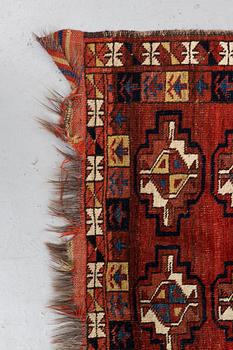 Matta, antik, Turkmen, ca 204-206 x 124 cm.