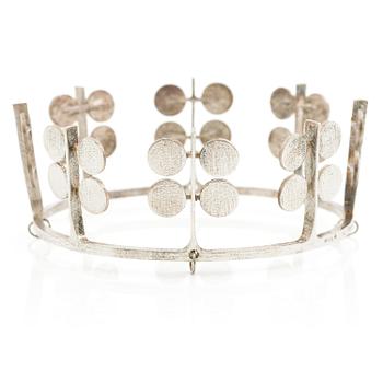 628. PA Lundahl-Terrs, a bridal crown, sterling silver, Växjö 1965.