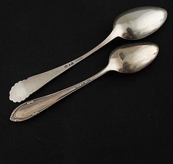 23 silver spoons from Sweden, 19th and 20th century.