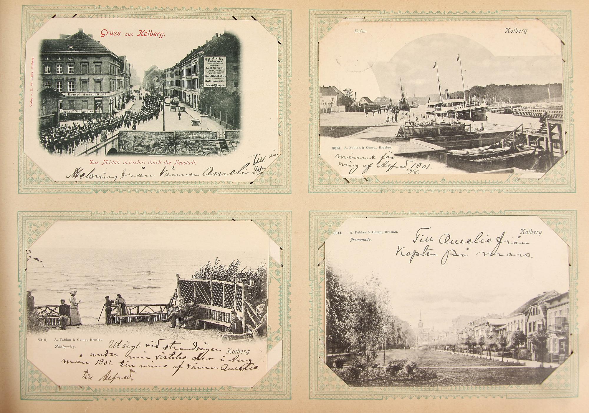 BREVKORTSALBUM, 3 st. Sekelskiftet 1900.