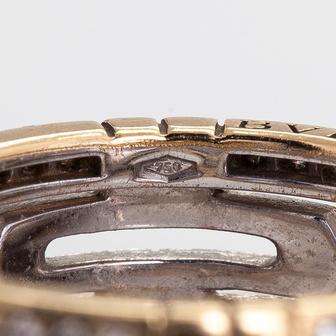 Bulgari, ring, "Parentesi", 18K guld och diamanter ca 0.25 ct totalt.
