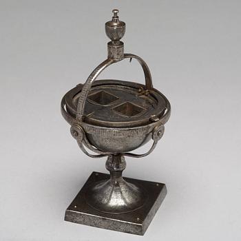 A Steel Globular Inkstand, Tula, 19th century.