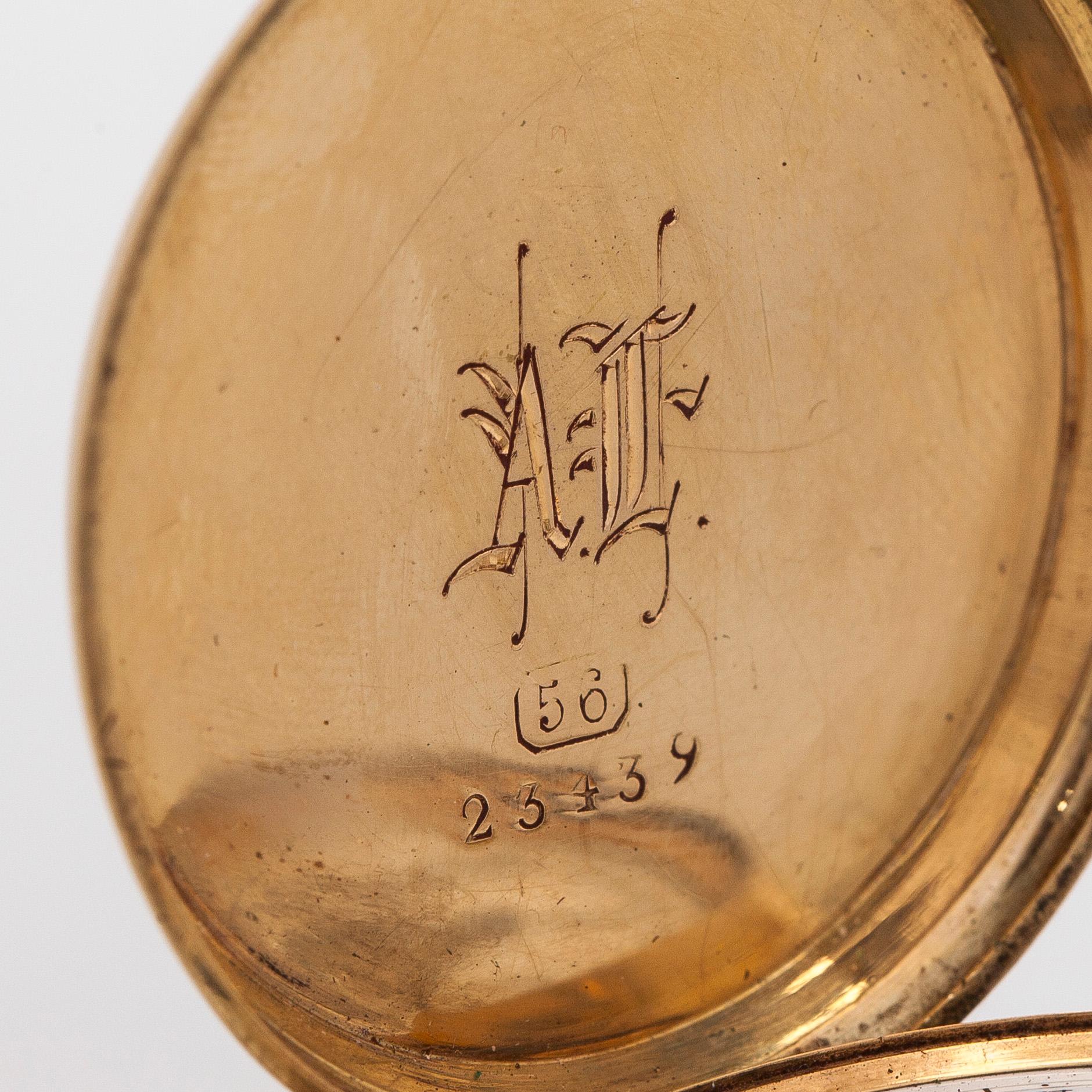 Pocket watch/pendant watch, hunter, 33.5 mm.