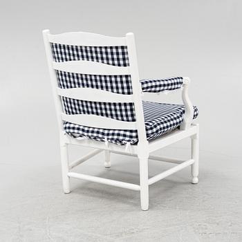 Fåtölj, gustaviansk stil, s.k. Gripsholmsfåtölj, "Medevi brunn", ur IKEA:s 1700-talsserie, 1990-tal.